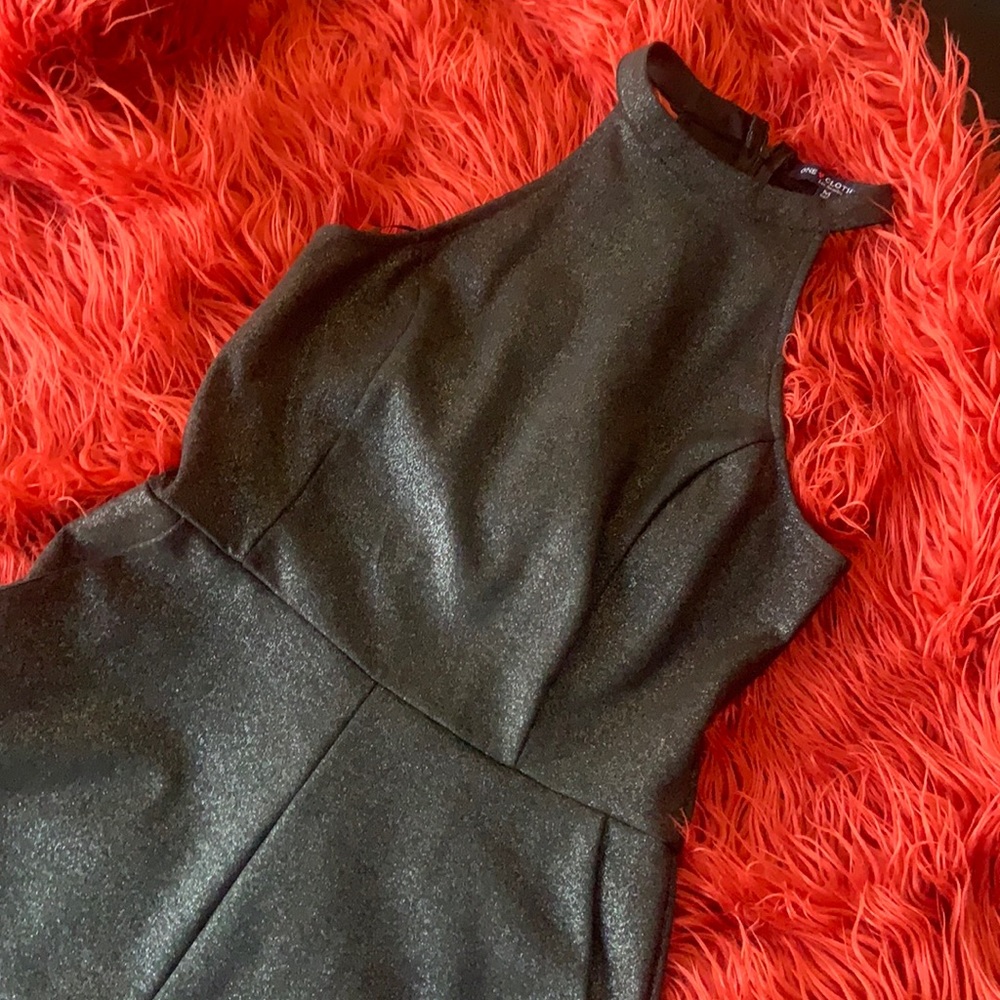 Black shimmer shorts romper!!